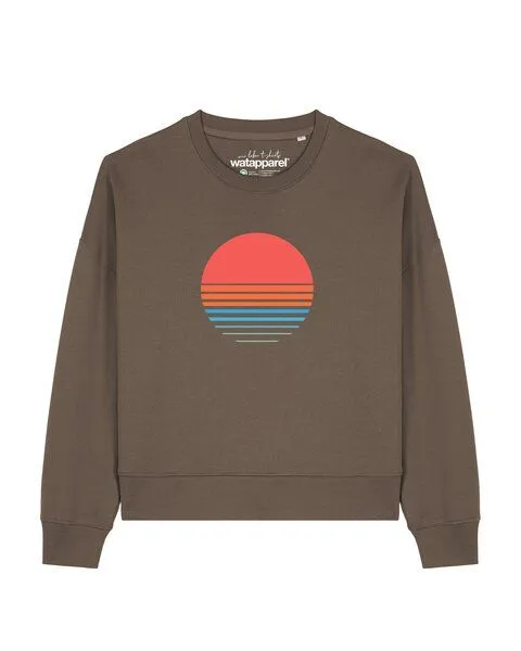 watapparel watapparel Sweatshirt Frauen Abstract 03, Mocha, – Produktbild 1 von 2
