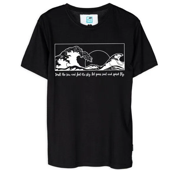 Gary Mash GARY MASH Shirt Welle aus Biobaumwolle, Schwarz, – Produktbild 2 von 4