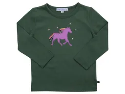 Enfant Terrible Enfant Terrible Kinder Langarmshirt mit Pferdeapplikation Bio-Baumwolle dark green – Produktbild 1 von 1