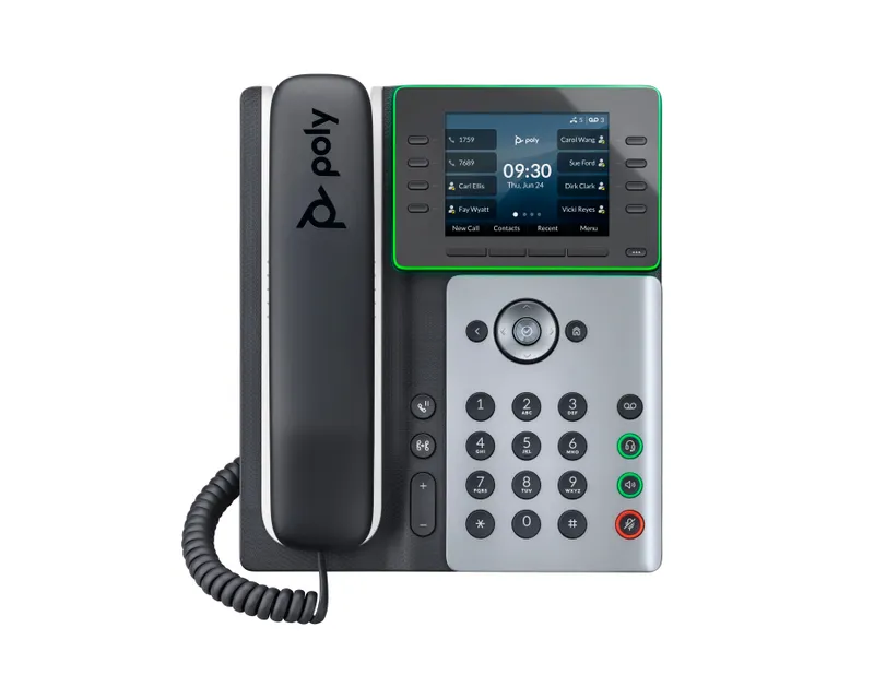 HP HP POLY Edge E300 IP Telefon und PoE-fähig | 82m92aa | IP-Telefon, Schwarz, – Produktbild 1 von 2