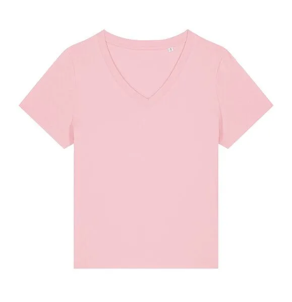 Greenspired Greenspired Nachhaltiges Damen V-Neck Shirt 155g/m² XS-XXL, Pastellpink, – Produktbild 1 von 1