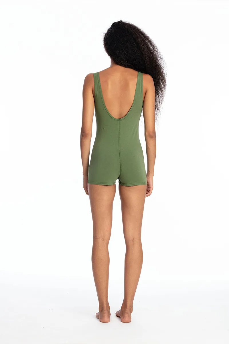 RAVENS VIEW IBIZA RAVENS VIEW IBIZA Damen vegan Mini Jumpsuit Leela Waldgrün, Dunkelgrün, – Produktbild 2 von 2