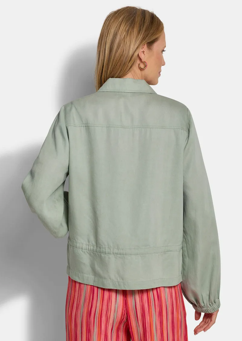 Leichte Jacke aus kühlem Lyocell - salbei - Gr. 50 von Goldner Fashion, Grün, – Produktbild 3 von 3