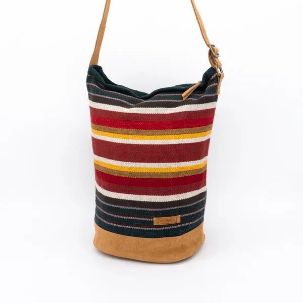 Woven Damen Tasche Schultertasche Beuteltasche "Woven Lea Daily Bag" bunt Retro – Produktbild 4 von 4
