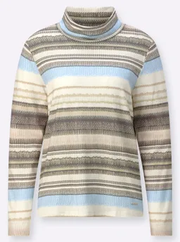 Witt Rollkragenshirt eisblau-sesam-bedruckt – Produktbild 1 von 1