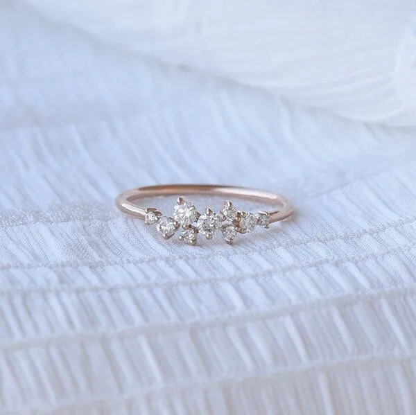 Eppi Eppi Cluster-Ring mit Lab Grown Diamanten Isolde, Weiss, – Produktbild 2 von 4