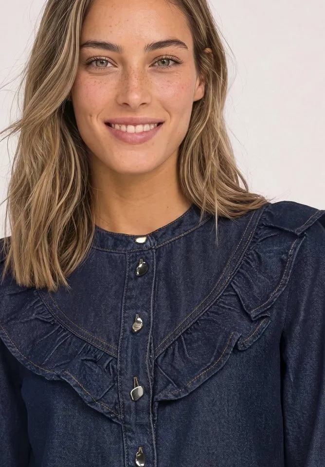STREET ONE Langarmbluse, Blau, – Produktbild 3 von 5