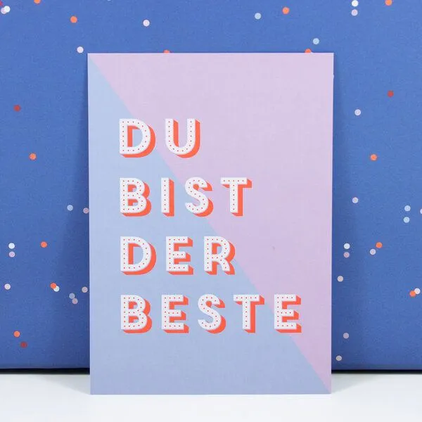 Bow & Hummingbird Bow & Hummingbird Postkarte "Du bist der Beste" – Produktbild 1 von 4