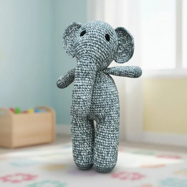 Luna-Leena Luna-Leena Kuschel Elefant handgehäkelt mit Bio-Baumwolle – Produktbild 1 von 3
