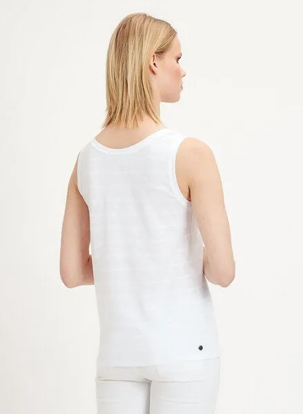 ORGANICATION ORGANICATION Tank-Top aus Bio-Baumwolle mit Brusttasche, White, – Produktbild 2 von 4