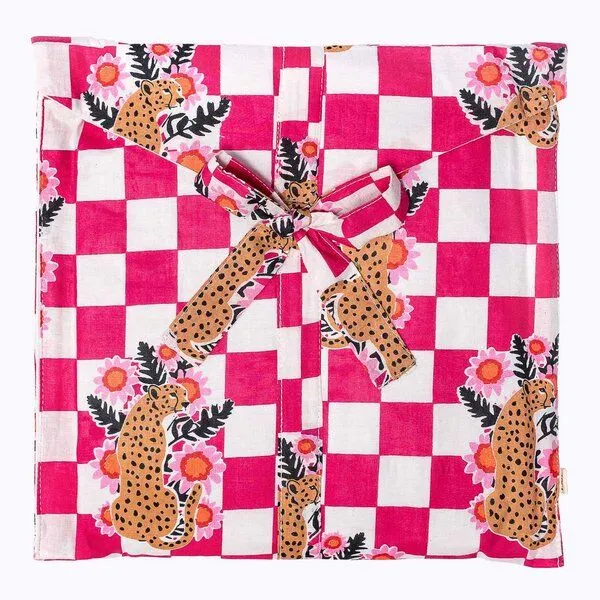 KIKOONI KIKOONI Baumwoll Pyjama "Sleepy K", Wild check pink, – Produktbild 3 von 4