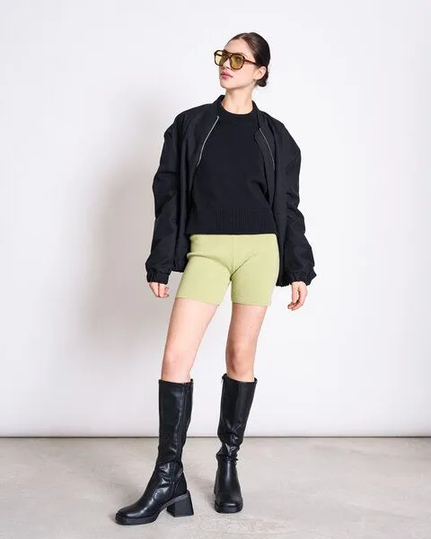 JAN N JUNE JAN N JUNE Bikershorts ALVA aus der Handle with care Kollektion mit rauwn, Moos (grün), – Produktbild 1 von 2