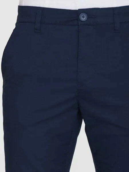 KnowledgeCotton Apparel KnowledgeCotton Apparel Shorts - CHUCK regular chino poplin shorts, Blau (total eclipse), – Produktbild 4 von 4