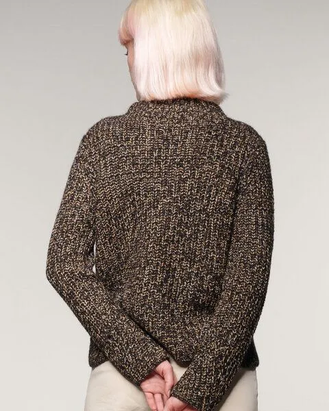 Alma & Lovis Alma & Lovis Aparter Strickpullover in edler Melange-Alpakawolle | Ripp Pullover, Rose, – Produktbild 4 von 4