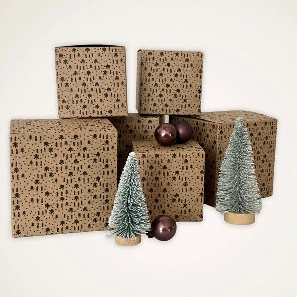 Fines Papeterie Fines Papeterie 6 Faltschachteln für Geschenke zu Weihnachten – Produktbild 2 von 4