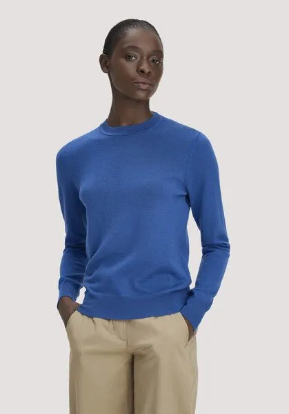 hessnatur hessnatur Pullover Regular aus reiner Bio-Merinowolle, Kobalt, – Produktbild 1 von 4
