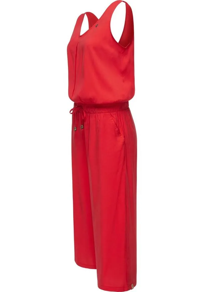 ragwear ragwear Jumpsuit Suky schicker, langer Damen Overall mit Tunnelzug, Rot, – Produktbild 2 von 2