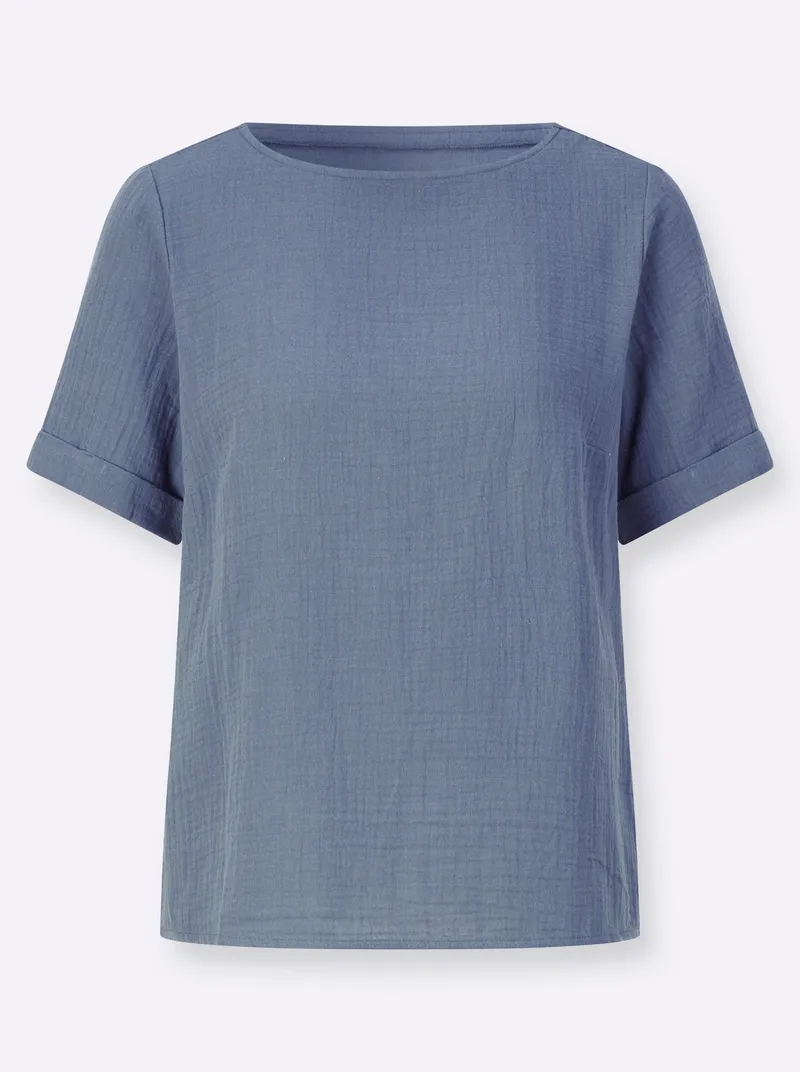 Witt Schlupfbluse rauchblau, Rauchblau, – Produktbild 1 von 2