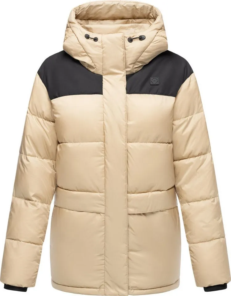 ragwear ragwear Anorak Wikesh stylische Winter Steppjacke mit Colourblocking, Braun, – Produktbild 5 von 5