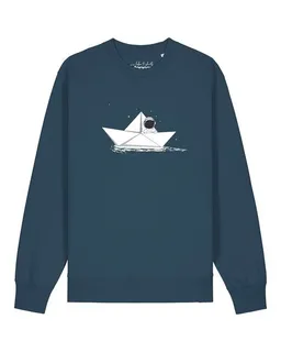 watapparel watapparel Sweatshirt Unisex Astronaut in paper boat – Produktbild 1 von 1
