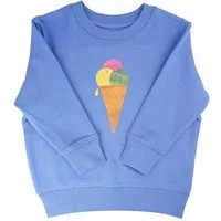 MelaDi Meladi Kinder Sweater aus Biobaumwolle - Eiscreme auf Aqua Blue, Aqua blue, – Produktbild 1 von 1