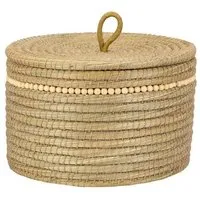 El Puente El Puente Korb mit Deckel "Eleganz" | Fair Trade & Handmade aus Bangladesch, Natur, – Produktbild 1 von 1