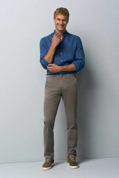 M 5 BY MEYER M 5 BY MEYER Ultraleichte Sommer Baumwollchino, Braun (taupe), – Produktbild 1 von 4