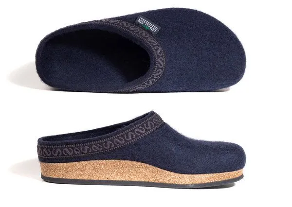 Stegmann Stegmann Wollfilz-Pantoffel Unisex 108, Blau(navy), – Produktbild 1 von 2