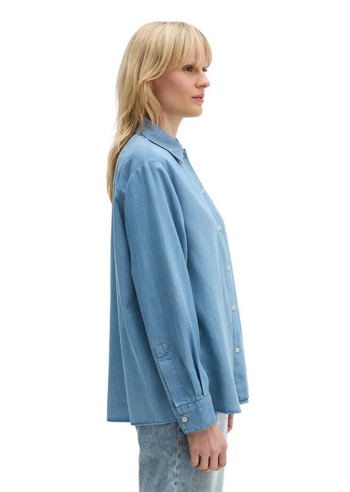 Marc O'Polo Marc O'Polo Jeansbluse aus TENCEL™ Lyocell-Baumwolle-Mix, Blau, – Produktbild 2 von 5