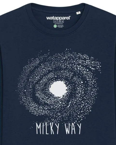 watapparel watapparel Sweatshirt Unisex Milky way, French navy, – Produktbild 3 von 4