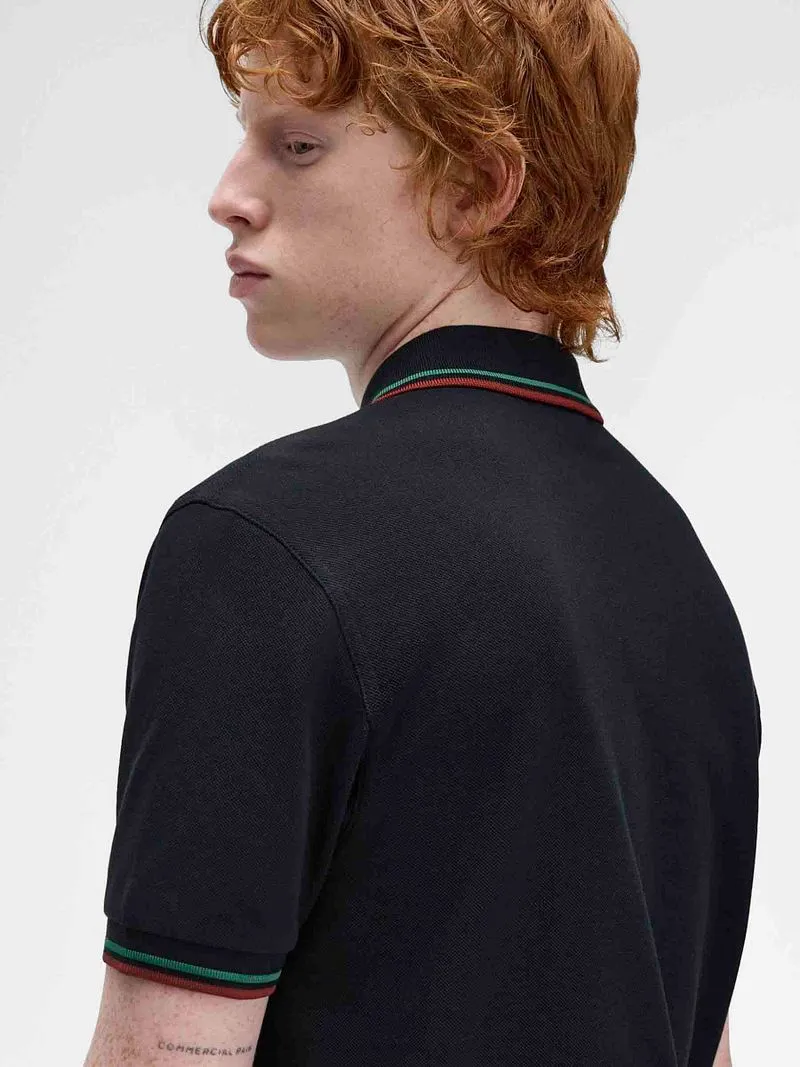 Fred Perry Fred Perry Polo Twin Tipped M3600 Navy Z58 - Größe L, Dunkelblau, – Produktbild 4 von 5
