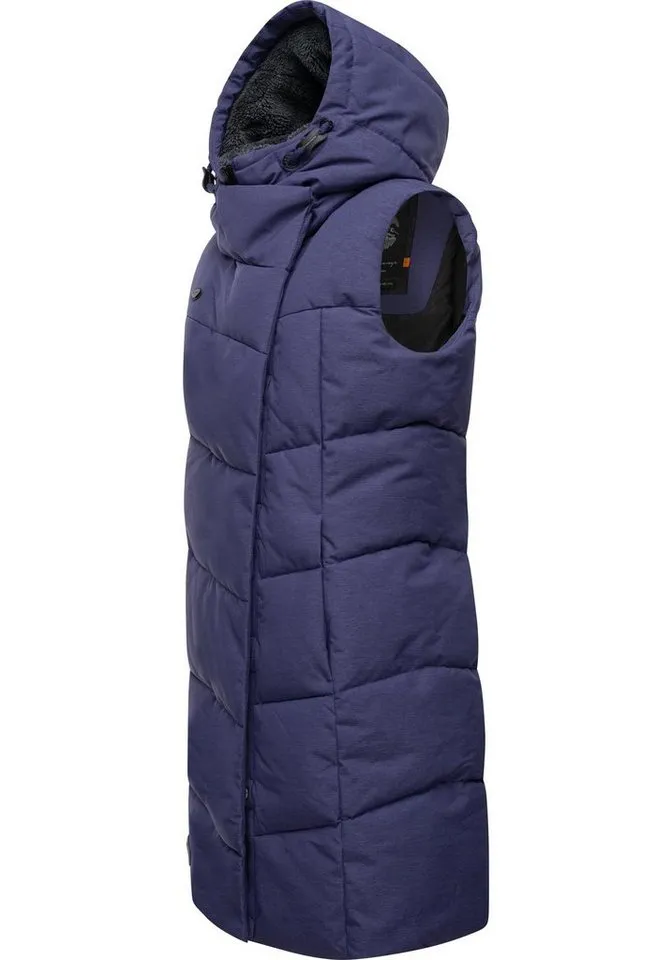 ragwear ragwear Steppweste Pavla Vest stylische Winterweste mit Teddyfutter und Kapuze, Lila, – Produktbild 2 von 3