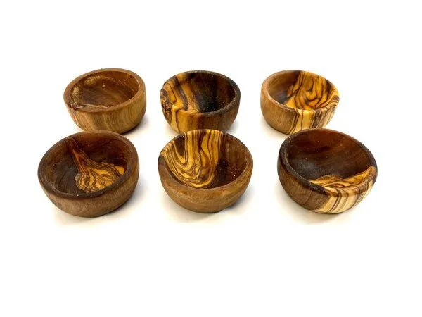 Olivenholz erleben Olivenholz erleben Kleine Salzschale aus Olivenholz Ø 4 cm – Produktbild 2 von 6
