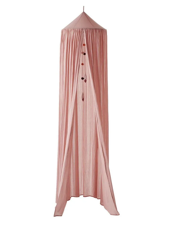 Vertbaudet Vertbaudet Betthimmel Kinder Betthimmel Baumwolle, 300cm, Gelb|rosa, – Produktbild 2 von 2