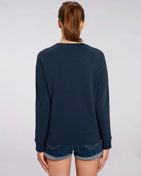 Human Family Human Family Bio Damen Rundhals Sweatshirt "Feel - Change your view" - in 7 Farben, Navy, – Produktbild 2 von 3