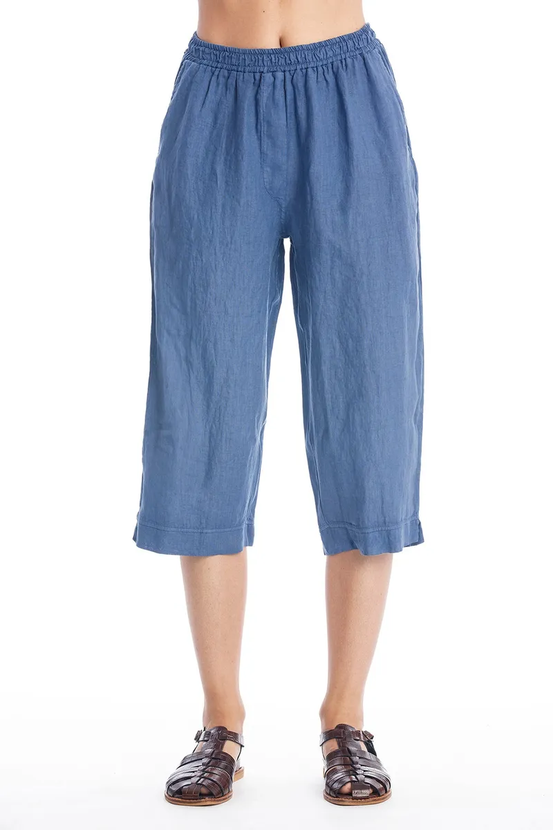 RAVENS VIEW IBIZA RAVENS VIEW IBIZA Damen vegan Leinenhose Elly Indigoblau, Dunkelblau, – Produktbild 1 von 2