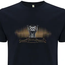 Spreecult Spreecult DJ Waschbär - Bio und Fair - Männer Unisex T-Shirt - Turntable Racoon – Produktbild 1 von 1