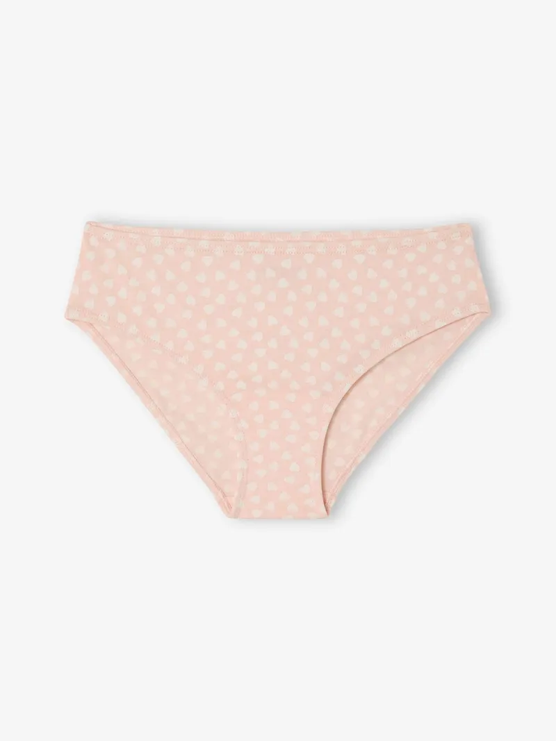 Vertbaudet 7er-Pack Slips mit Herzmotiv Mädchen BASIC, Fuchsia, – Produktbild 3 von 3