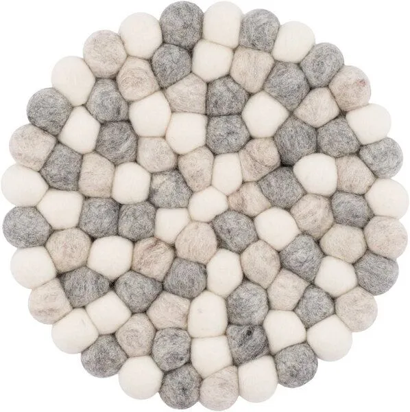 myfelt myfelt Filzkugel Topfuntersetzer (⌀ 20 cm), Multifarben natur hell (hella), – Produktbild 1 von 4