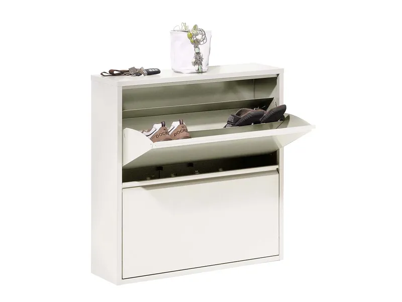 Metall-Schuhschrank "Big One Shoe 2" weiß – Produktbild 1 von 1