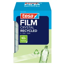 Tesa tesafilm "CRYSTAL RECYCLED" 8 Rollen, 66 m x 19 mm – Produktbild 1 von 1