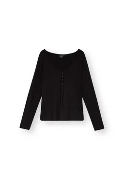 Lovjoi LOVJOI Damen vegan Longsleeve Aracea Schwarz – Produktbild 1 von 1
