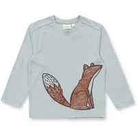 Sense Organics & friends in cooperation with GARY MASH Sense Organics & friends in cooperation with GARY MASH Kinder Langarmshirt mit Motiv aus Biobaumwolle, Fuchs (eisgrau), – Produktbild 1 von 1