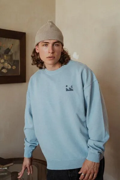 Kultgut Kultgut Artdesign- Biofair- Vintagelook Pulloversweater / Sea Soul, Blue, – Produktbild 2 von 4