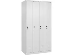 C+P C+P Spind Classic PLUS, 4 Abteile, 1850x1000x500mm, Verkehrsweiß/Verkehrsweiß – Produktbild 1 von 1