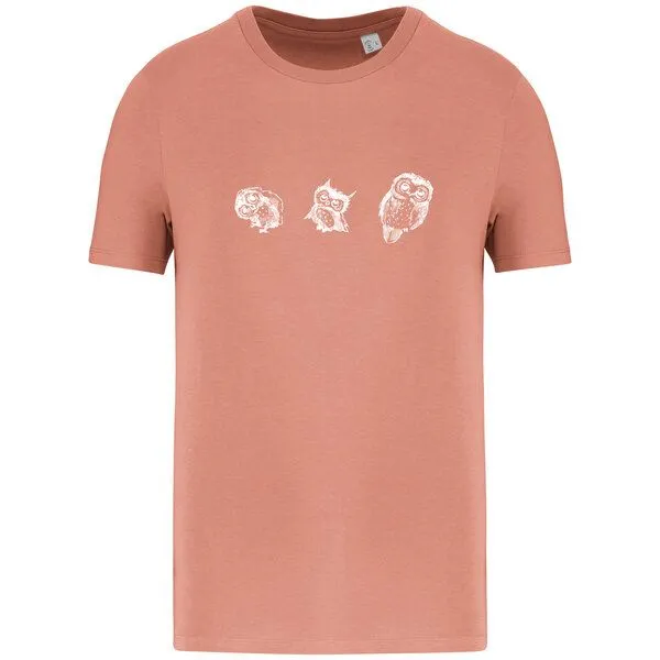 Greenspired Greenspired Basic Bio T-Shirt Three Owls 155g/m² XXS - 4 XL", Peach, – Produktbild 1 von 1