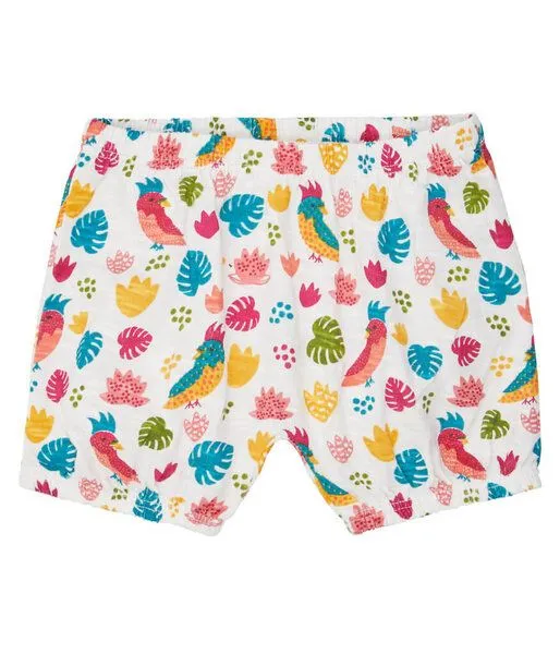 Sense Organics sense-organics Baby Short *Floral Leopard* GOTS & Fair Trade | Sense Organics, Weiss parrots, – Produktbild 1 von 2