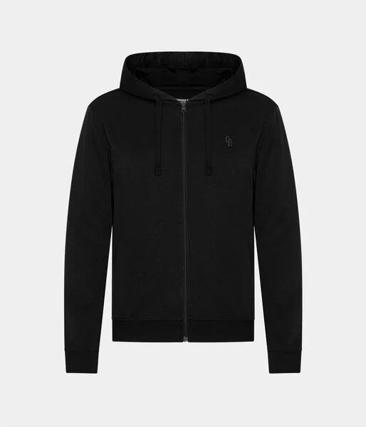 Copenhagen Bamboo Schwarzer Bambus-Kapuzenpullover mit Reißverschluss – Produktbild 1 von 4
