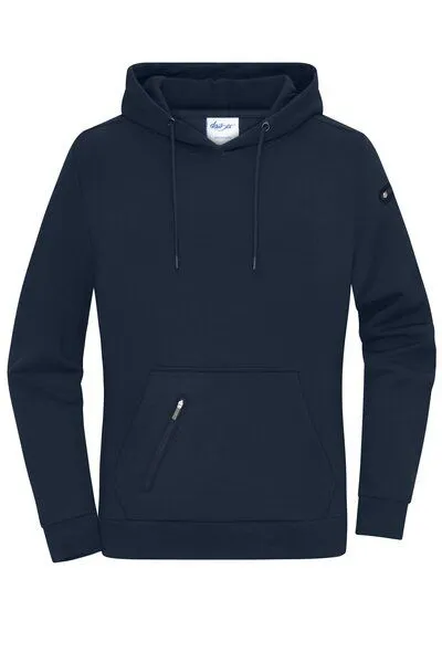 Daiber Daiber Damen Hoodie Kapuzenpullover Pullover Kängurutasche mit Reißverschlusstasche Ärmeltasche Kapuze, Navy, – Produktbild 1 von 3