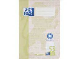 OXFORD OXFORD Recycling-Vokabelheft DIN A5, Lineatur 53 (2 Spalten), 32 Blatt, geheftet, 90 g/m² – Produktbild 1 von 1